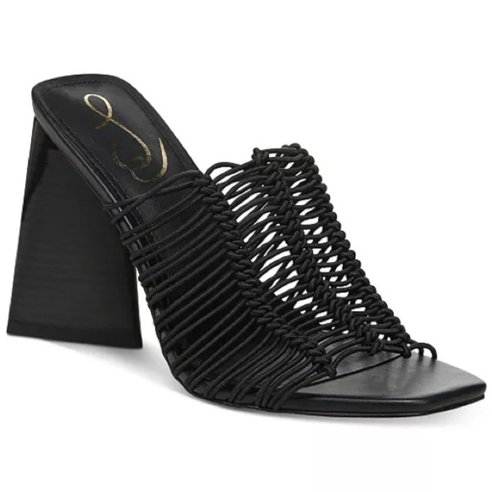 Sam Edelman Black Laurette Block Heel Mules